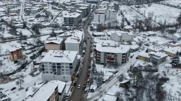 Karla kaplı Doğanşehir sokakları