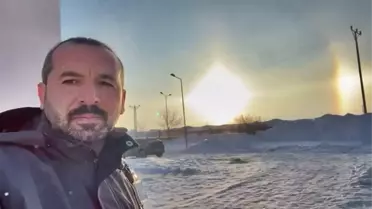 Karlıova’da Görülen Yalancı Güneş Olayı Telefon Kamerasıyla Kaydedildi