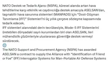 NATO, ASELSAN'dan Gelişmiş IFF Sistemleri Alacak