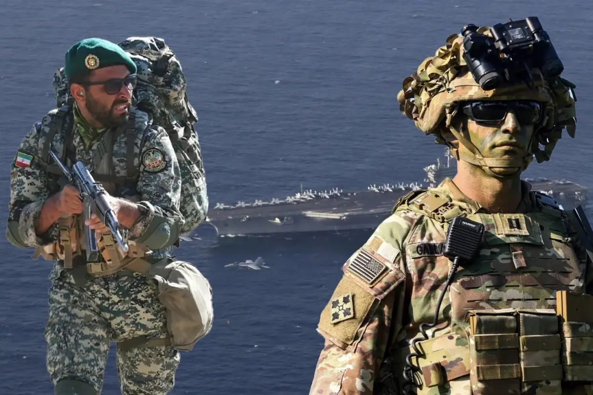 ABD savaş gemileri ve İran kıyısı