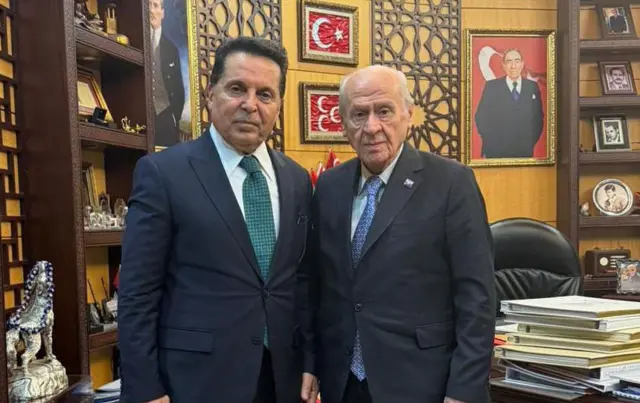 MHP Genel Merkezi'nde görüşme anı