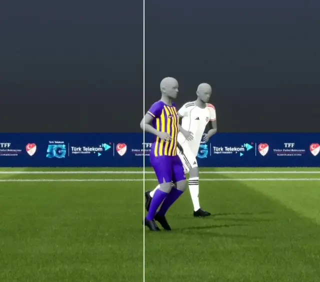 Maçın son dakikalarındaki savunma mücadelesi