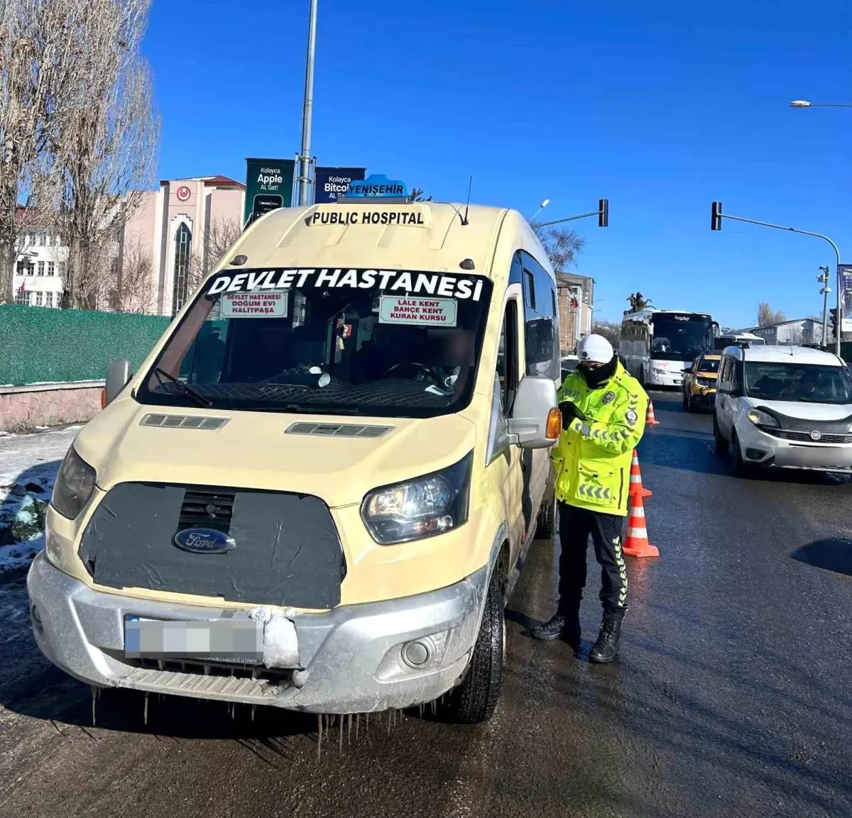 Kars’ta Toplu Taşıma Araçlarına Sıkı Trafik Denetimi