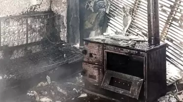 Hayrabolu’da Tekirdağ’ın Müstakil Evi Korkunç Yangınla Yandı