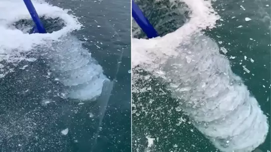 Baykal Gölü'nde Buzun Büyüsü: Metrelerce Derinliğe Uzanan Kristal Tabaka