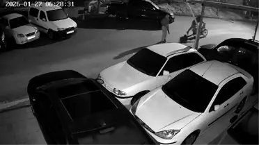 Motosikletle gelen saldırganların görüntüsü