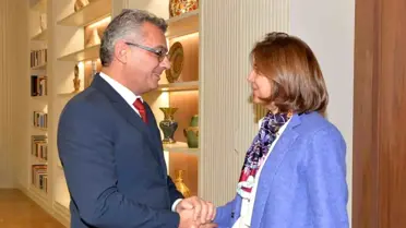 KKTC Cumhurbaşkanı Erhürman, BM Temsilcisi Cuellar ile Kıbrıs'ta Görüştü