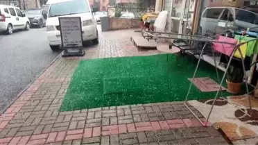 Alanya’da Şiddetli Dolu Fırtınası Sokakları Beyaza Döktü