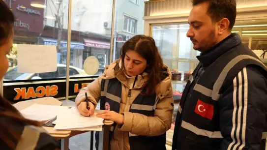 Denetim sırasında kontrol edilen fiyat tabelası