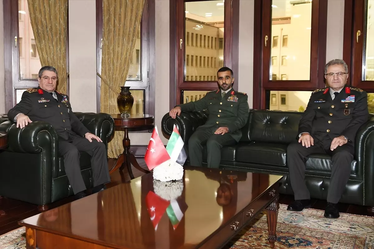 Genelkurmay'da BAE Kara Kuvvetleri Komutanı Resmi Karşılama