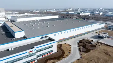 Wuzhong'da modern süt işleme tesisi iç görüntüsü