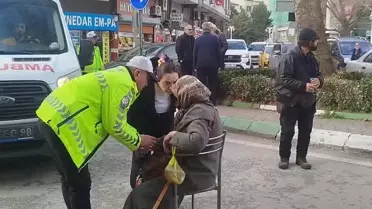Kaza yerinde polis ekiplerinin çalışması