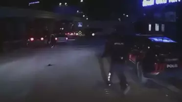 Polis memuru dur ihtarı verirken