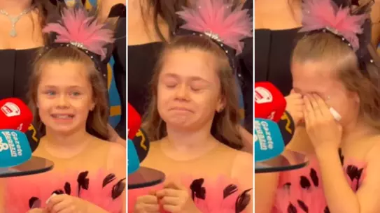 Minik Oyuncu Damla Çolak Galada Babasını Anarken Gözyaşlarına Boğuldu