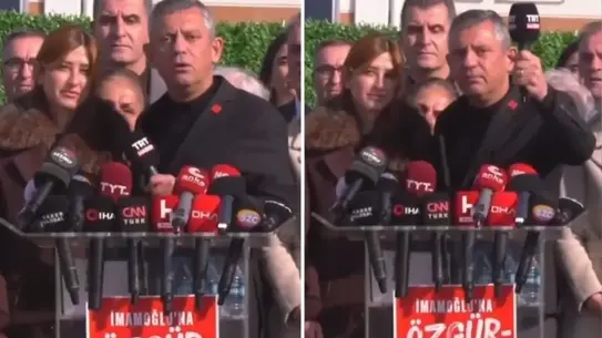 CHP Lideri Özgür Özel, Silivri Cezaevi Önünde TRT Mikrofonunu Ele Geçirdi