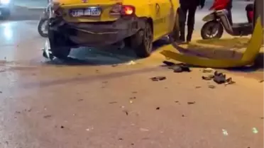 Düzce'de Motosiklet Sürücüsü Taksi Çarpması Sonucu Ağır Yaralı
