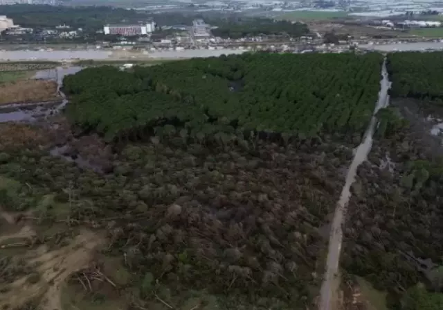Temizlik ekiplerinin enkazla mücadele sahnesi