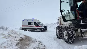 Bingöl’de Karla Kaplı Köylerde Acil Sağlık Hizmeti Sağlandı