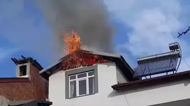 Sinop Boyabat’ta Çatı Yangını Kontrol Altına Alındı