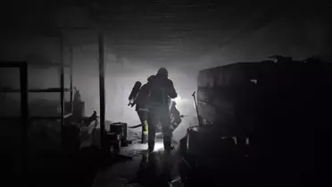 Yangının söndürülmesi sonrası fabrika görüntüsü