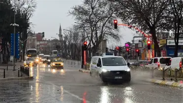 Edirne'de sağanak sonrası su baskını görüntüsü