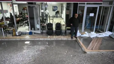 Edirne'de taşan dereler ve su birikintileri