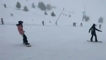 Bolu Kartalkaya’da Kar Kalınlığı Rekor Seviyede, Oteller %70 Dolu