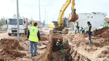 Kızıltepe'de 12 km Atıksu Hattı Döşeme Çalışmaları Hız Kesmeden Sürüyor