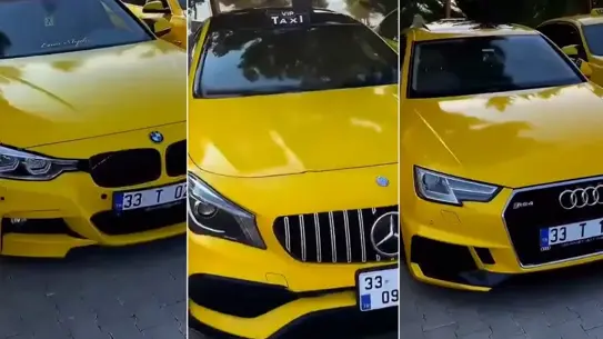 Mersin'de Lüks Taksi Durağı Şehrin Sokaklarını Otomobil Galerisine Çevirdi