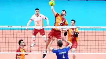 Galatasaray, CEV Şampiyonlar Ligi'nde Halkbank'ı 3-1 Mağlup Etti