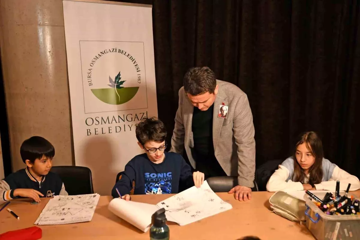 Başkan Aydın çocuklarla atölyede