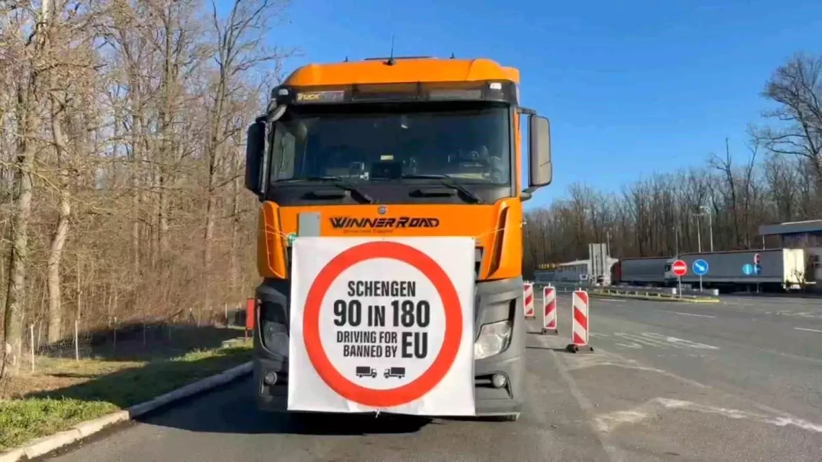 Balkan Tır Şoförleri Schengen Vizesi Kısıtlamalarına Karşı Sınırları Kapatıyor