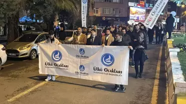 Aydın Ülkü Ocakları Türk Bayrağıyla Yürüyüş Düzenledi