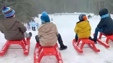 İlgili Çocuklar Ilgaz Dağı’nda Telesiyej Macerası Yaşadı