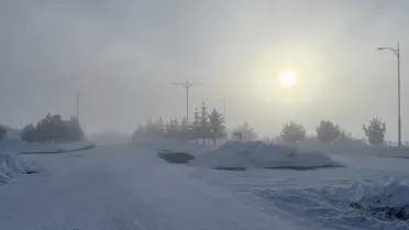 Soğuk ve sisli hava fotoğrafı