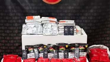 Göksun'da Kaçakçılık Operasyonu: 505 Kg Tütün ve Cep Telefonu Aksesuarı Ele Geçirildi