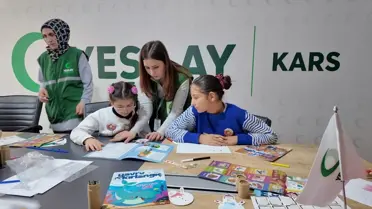 Kış Okulu etkinliğinde çocuklar ve aileler