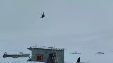 Şırnak'ta Karla Kapalı Yolda Yardım Çağrısı: Jandarma Helikopteri Kadını Hastaneye Ulaştırdı