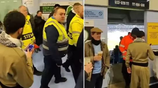 Manchester City-Galatasaray Şampiyonlar Ligi Maçında Stadyuma İzinsiz Giren Kişiler Güvenlik Tarafından Uzaklaştırıldı