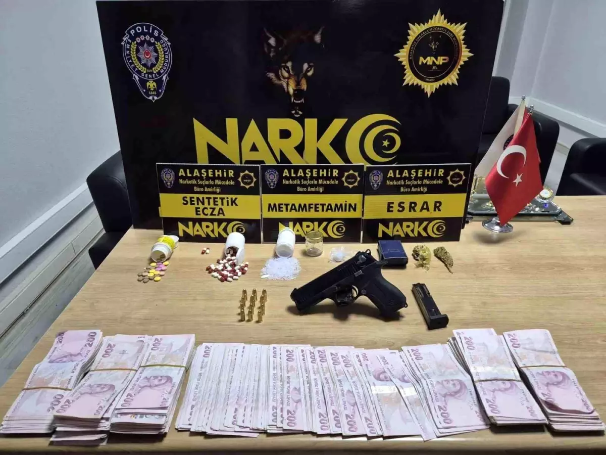 Alaşehir’de gerçekleştirilen uyuşturucu operasyonu