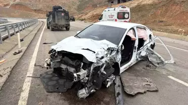 Cizre'de Virajı Kaçıran Araç Bariyerlere Çarptı: 5 Yaralı