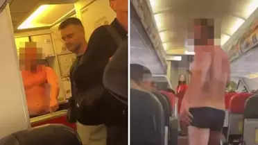Uçakta Şok An: Rus Yolcu İç Çamaşırına Kadar Soyundu, Atlamayı Tehdit Etti