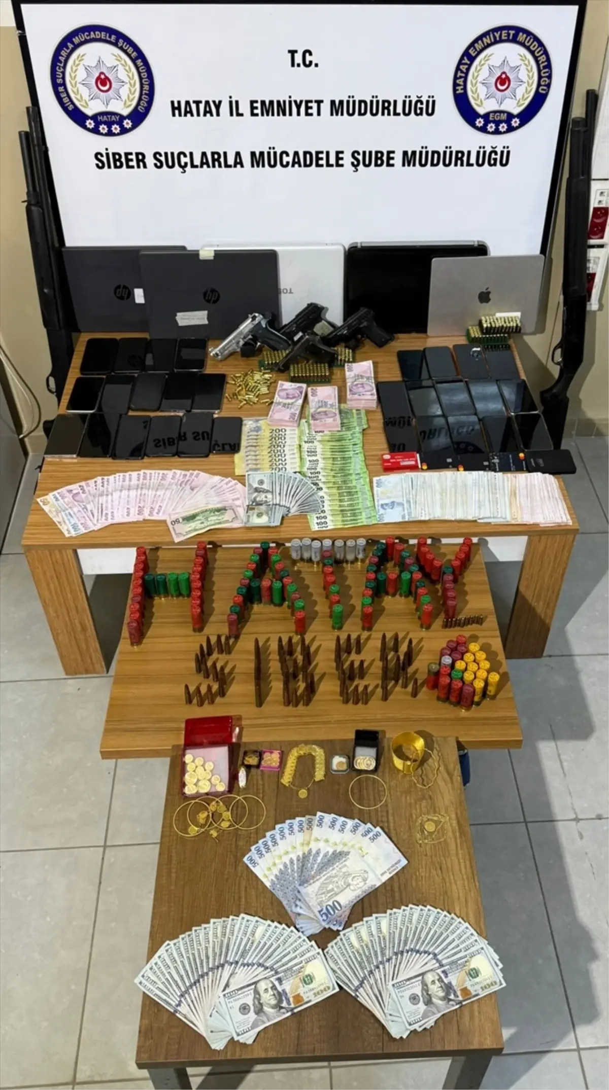 Hatay polisi yasa dışı bahis operasyonu sırasında