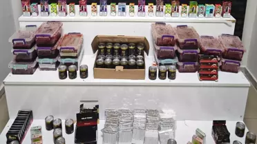 Kırşehir operasyonunda ele geçirilen kaçak ürünler