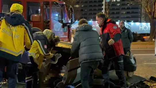 Kayseri Melikgazi'de Takla Atan Araçta Çarpıcı Olay