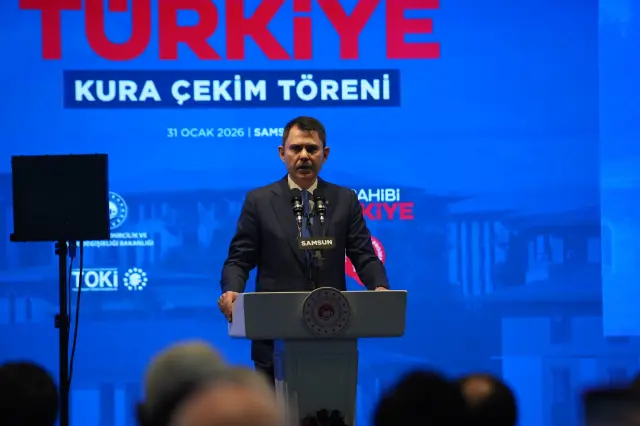 Bakan Kurum konuşma anı