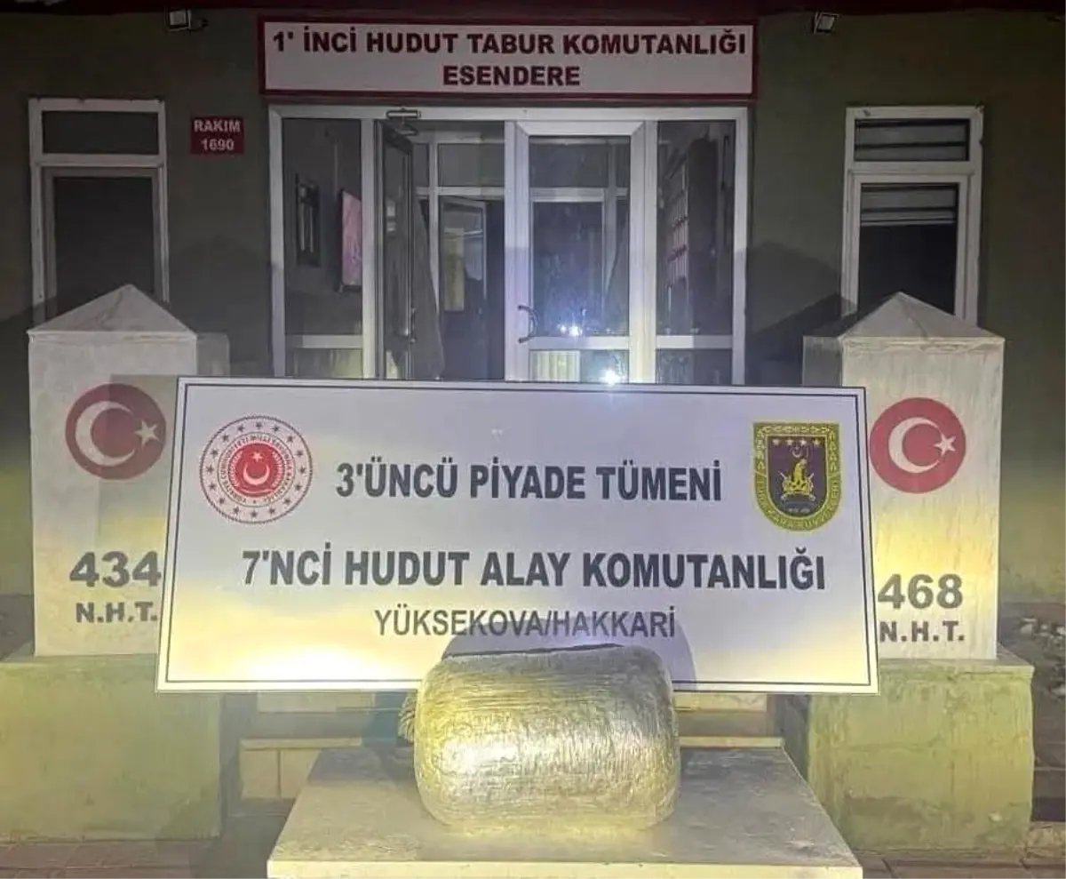 Hakkari Sınırında 842 Gram Uyuşturucu Ele Geçirildi: Güvenlik Güçleri Operasyonu