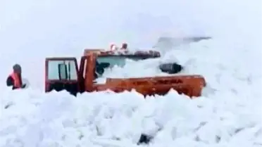 Kurtarılan iş makinesi