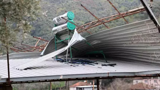 Fırtına sonrası Aydın sokakları