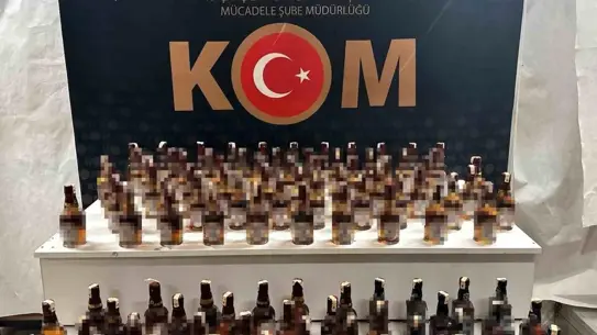 Kaçak alkol şişeleri